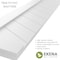 Ekena Millwork True Fit PVC Single Panel Chevron Modern Style Fixed Mount Shutters, Unfinished, 12W x 42H, PR TFP001CV12X042UN - alternate 5